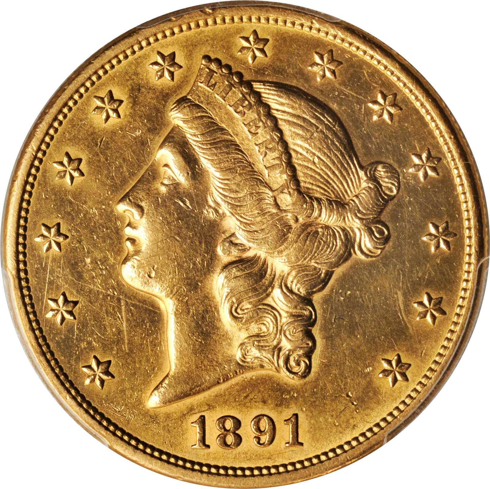 1891-S Liberty Double Eagle. AU Details--Cleaning (PCGS).