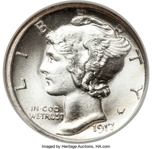 image for: 1917-S 10C MS67 NGC....