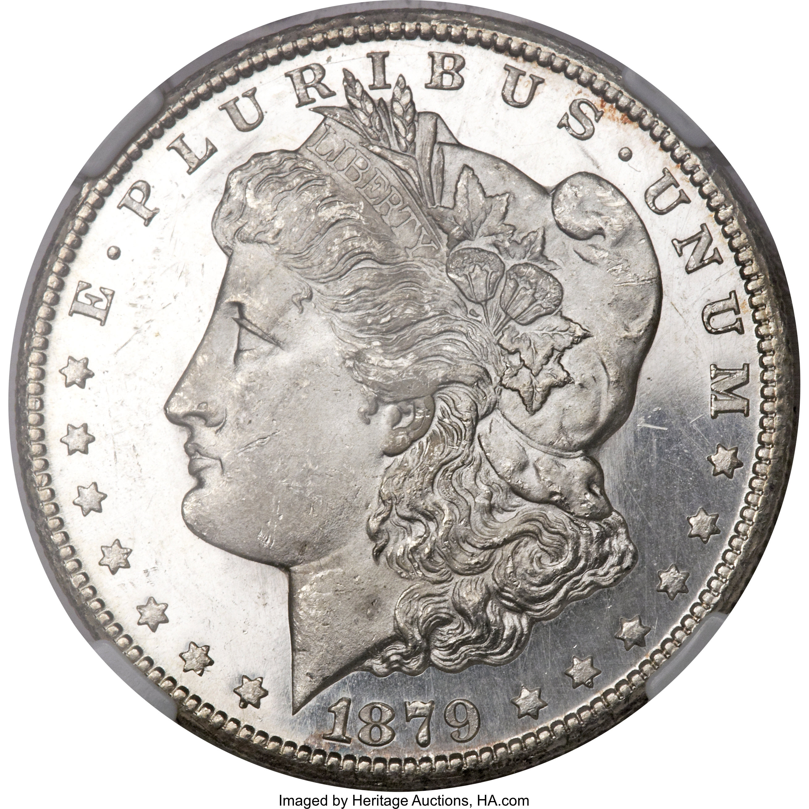 image for: 1879-CC $1 Capped Die MS64 Prooflike NGC. VAM-3....