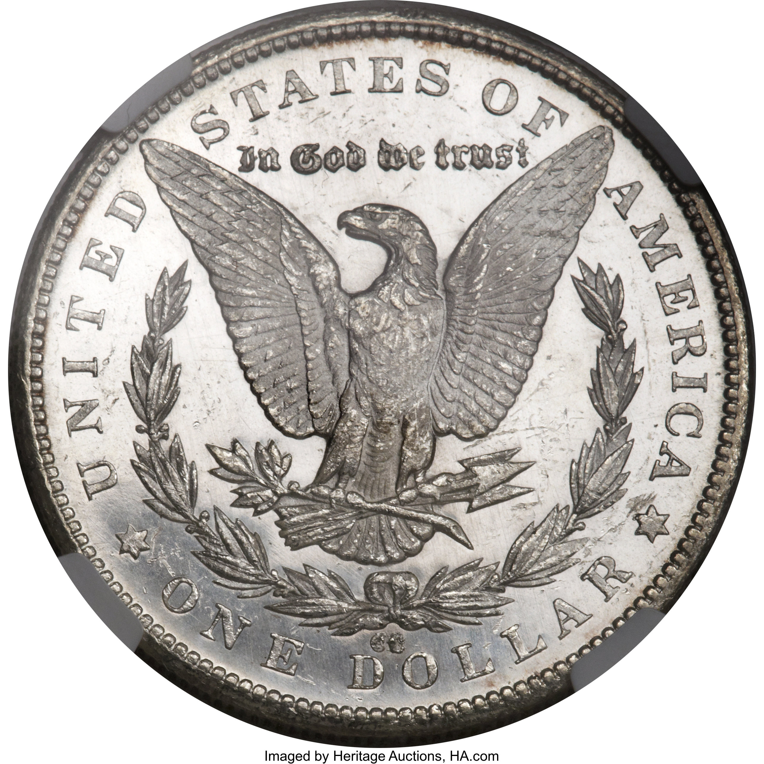 image for: 1879-CC $1 Capped Die MS64 Prooflike NGC. VAM-3....