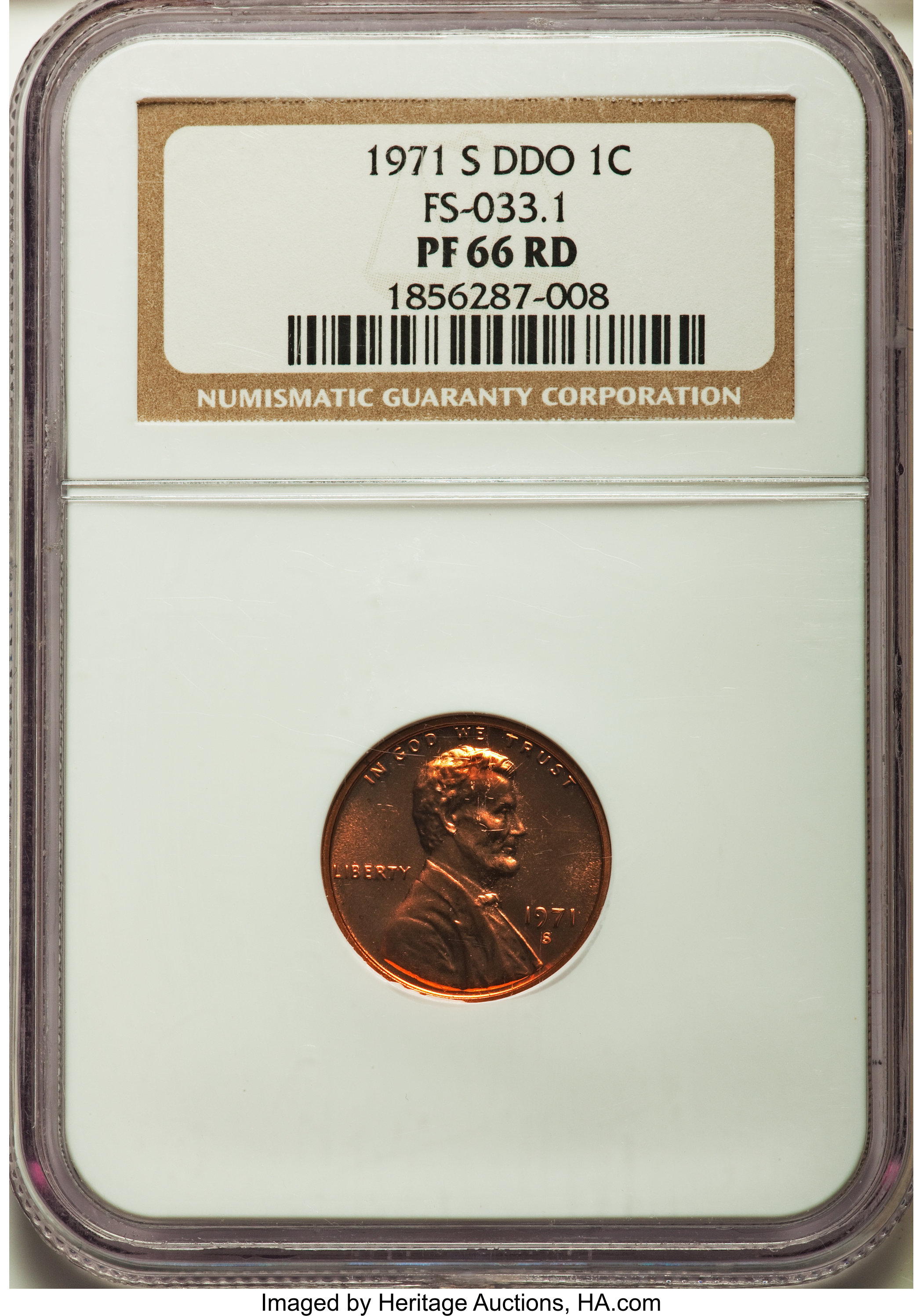 1971-S 1c Doubled Die Obverse PR RD thumbnail 9