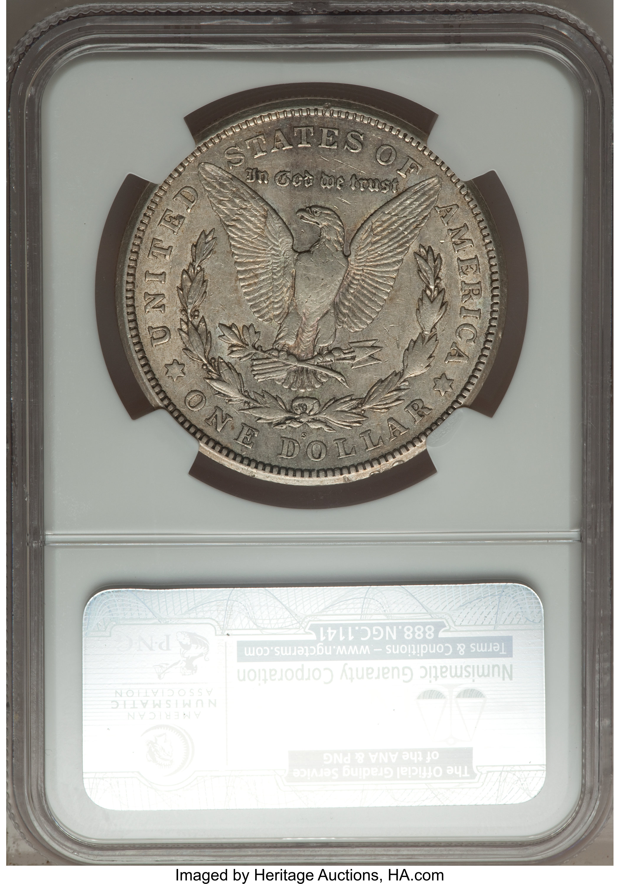 1921-S $1  Thorn Head, VAM-1B AU50 CAC thumbnail 2