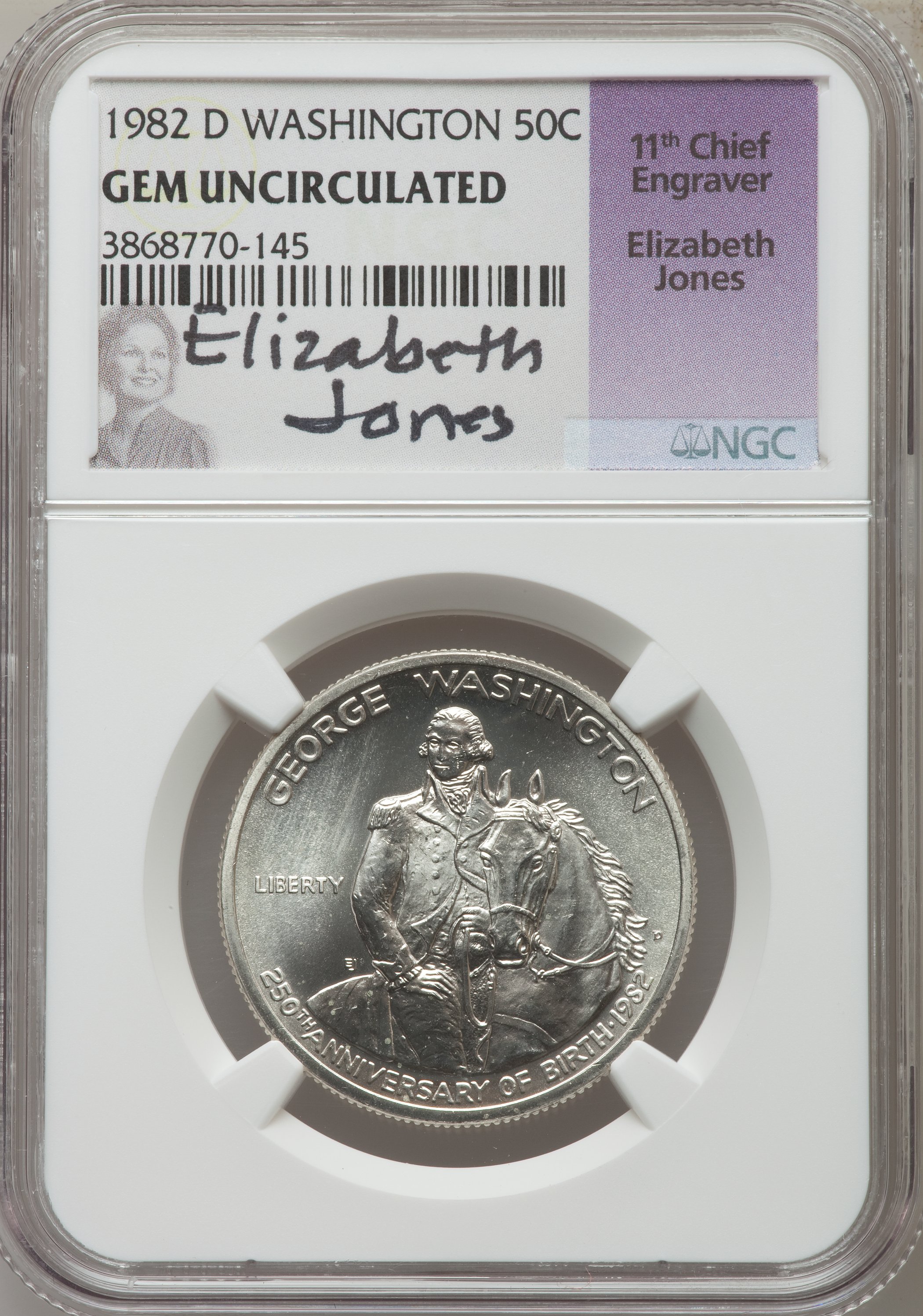 1982 D Washington 250th Anniversary of Birth Half Dollar Silver MS