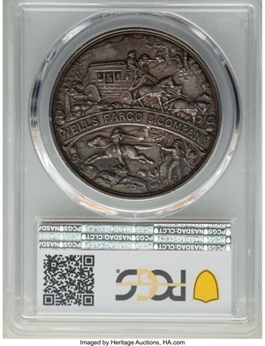 image for: 1902 Medal Wells Fargo & Co. Semicentennial, Silver, HK-296, R.5, MS63 PCGS. PCGS Population: (5/17). NGC Census: (31/64)....