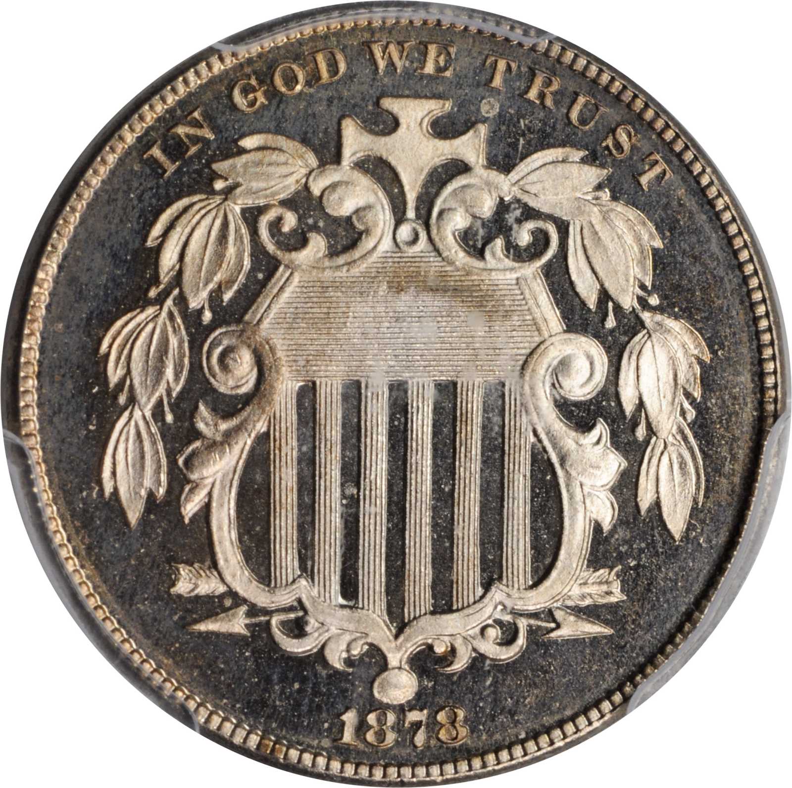 image for: 1878 Shield Nickel. Proof-66+ Deep Cameo (PCGS).