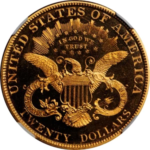 image for: 1882 Liberty Double Eagle. Proof-65 Ultra Cameo (NGC).