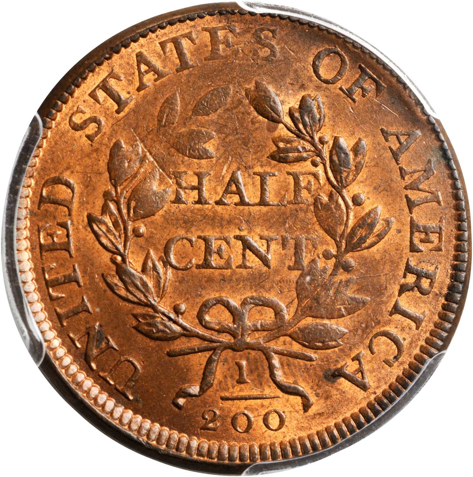 1806 1/2c Large 6, Stems MS RB MS63 RB thumbnail 4