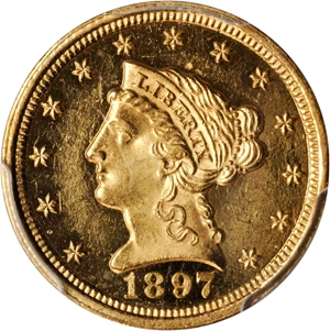 image for: 1897 Liberty Quarter Eagle. Proof-62 Cameo (PCGS). CAC.