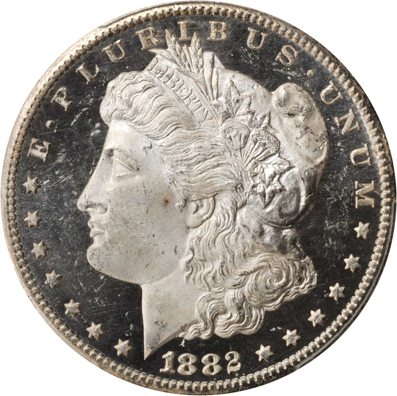 1882-CC Morgan Silver Dollar. MS-65 DMPL (PCGS).
