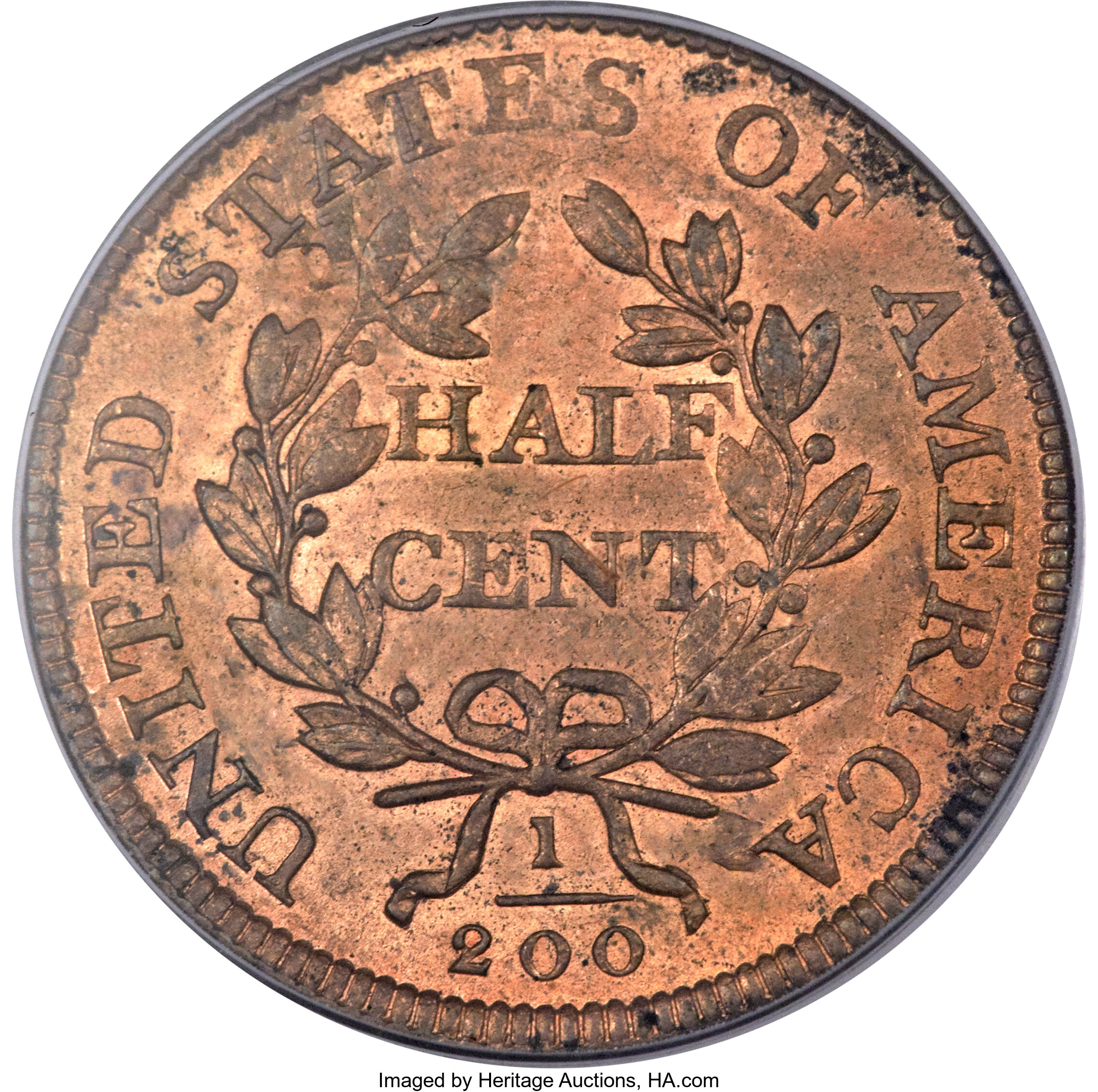 1806 1/2c Large 6, Stems MS RB MS63 RB thumbnail 23