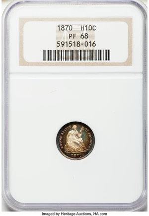 image for: 1870 H10C PR68 NGC....