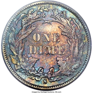 image for: 1888-S 10C MS66 PCGS. CAC. Fortin-110, R.3....