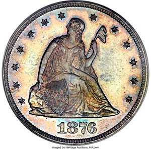 image for: 1876 20C MS67 PCGS. CAC....