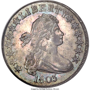 image for: 1803 50C Small 3, Large Reverse Stars MS62 PCGS. CAC. O-104, R.3....