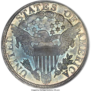 image for: 1803 50C Small 3, Large Reverse Stars MS62 PCGS. CAC. O-104, R.3....