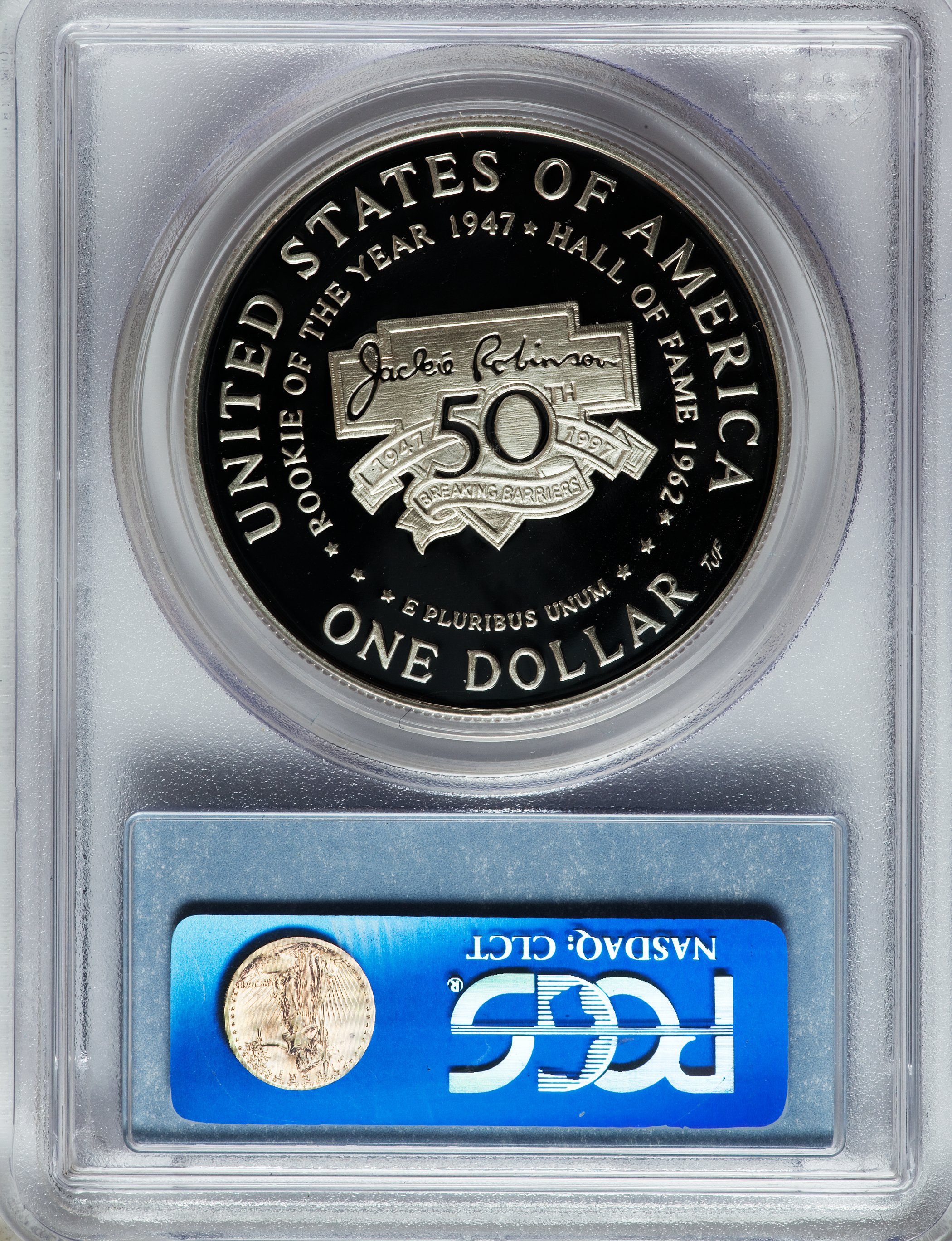 1997-S S$1 Jackie Robinson PR DCAM PR69 DCAM thumbnail 12