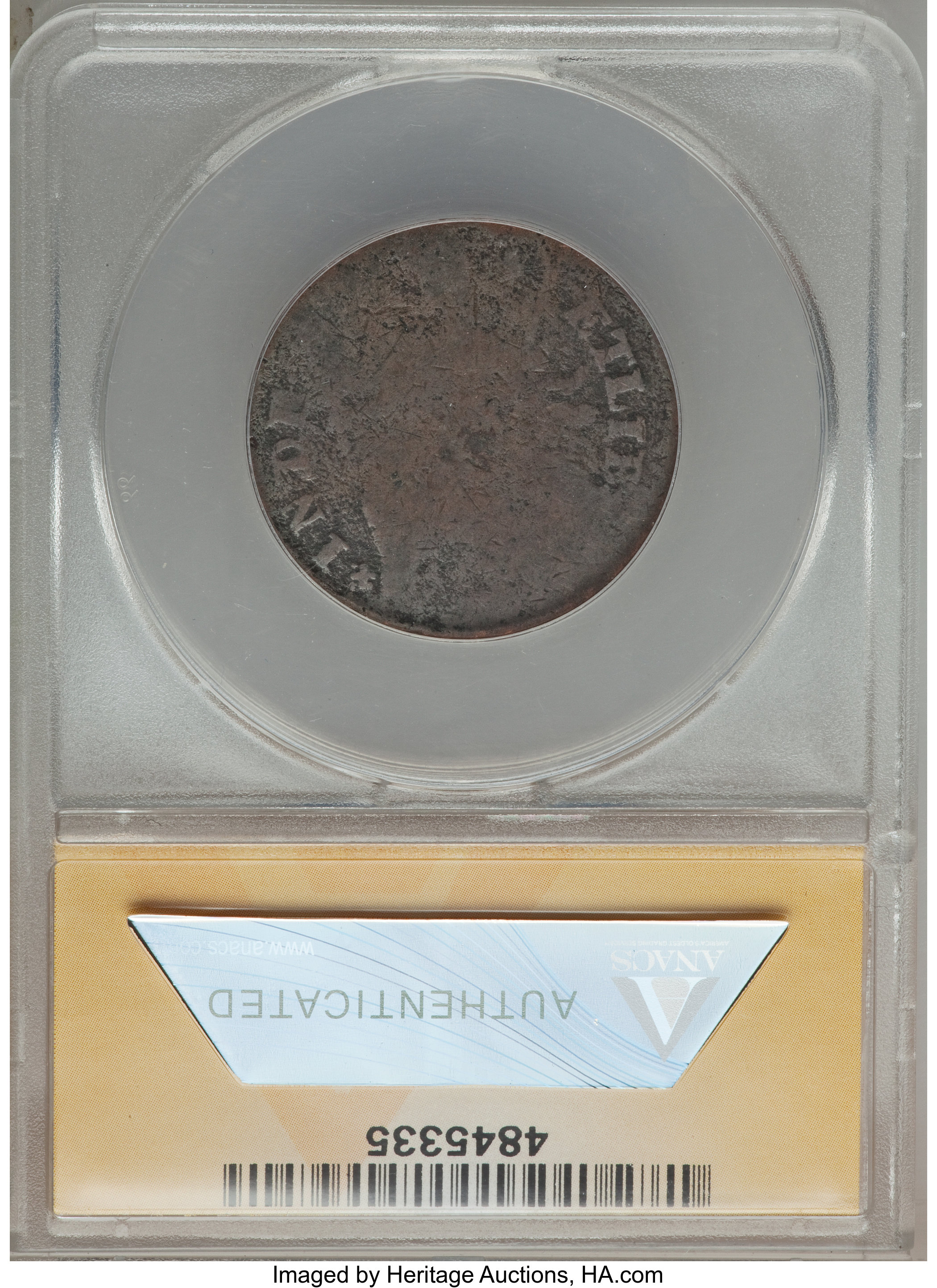 1787 Copper Connecticut, Draped Bust Left MS BN AG2 BN thumbnail 2