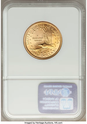 image for: 2000-P $1 Sacagawea MS69 NGC. NGC Census: (76/0). PCGS Population (4/0). Numismedia Wsl. Price for problem free NGC/PCGS c...