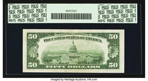 image for: Fr. 2104-C $50 1934B Mule Federal Reserve Note. PCGS Choice About New 58PPQ....