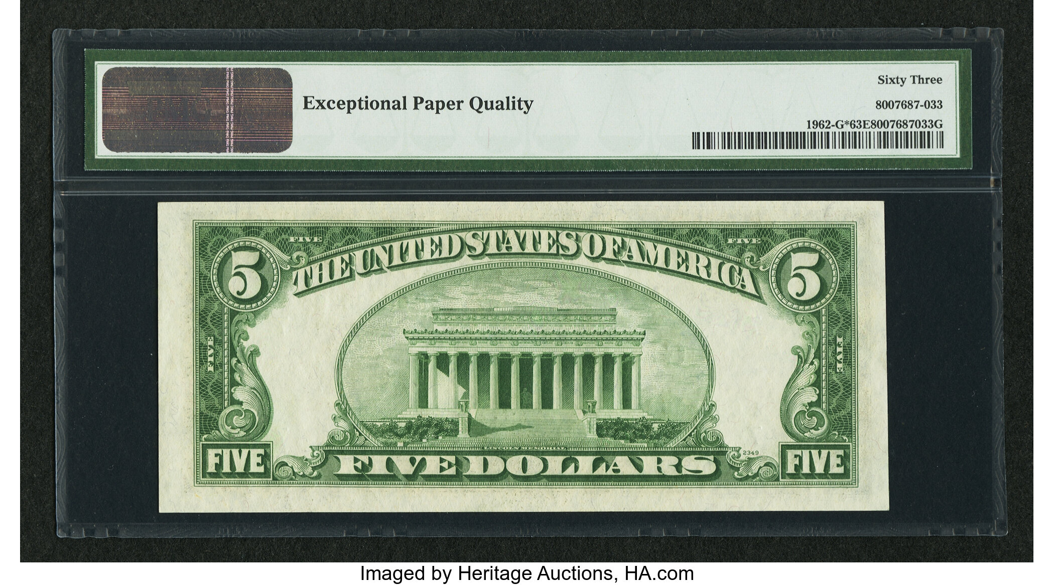 image for: Fr. 1962-G* $5 1950A Federal Reserve Star Note. PMG Choice Uncirculated 63 EPQ....