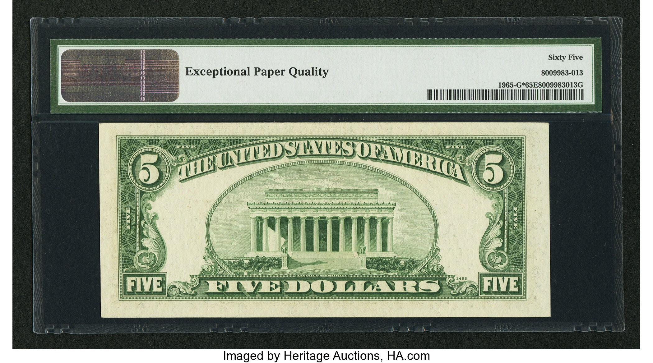 image for: Fr. 1965-G* $5 1950D Federal Reserve Star Note. PMG Gem Uncirculated 65 EPQ....
