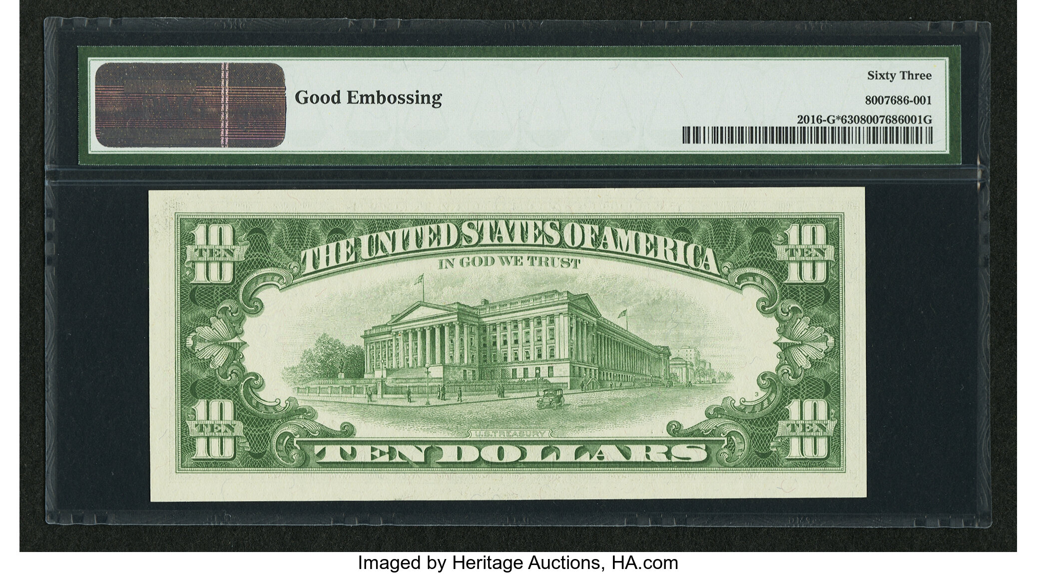 image for: Fr. 2016-G* $10 1963 Federal Reserve Star Note. PMG Choice Uncirculated 63....