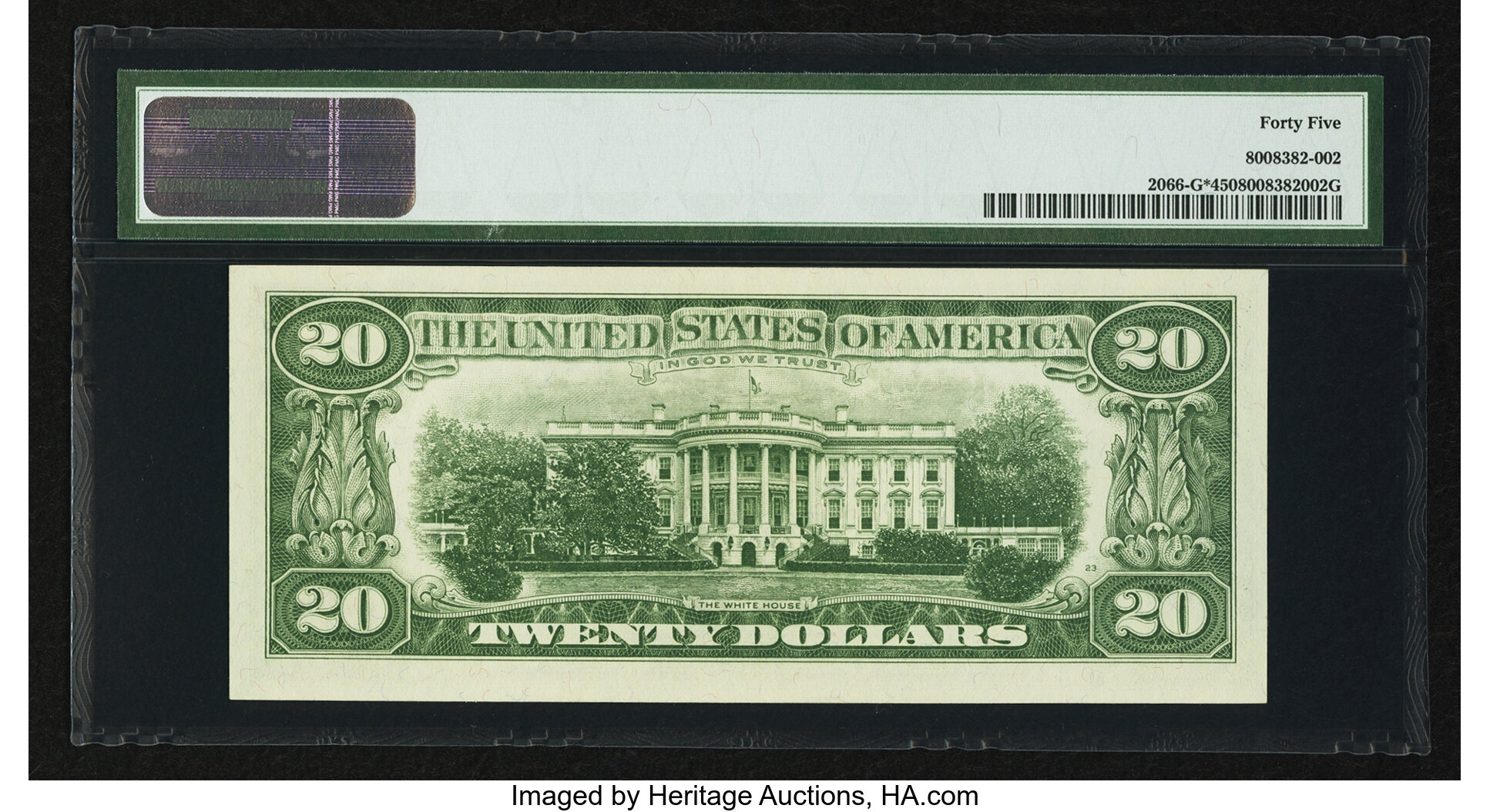 image for: Fr. 2066-G* $20 1963A Federal Reserve Star Note. PMG Choice Extremely Fine 45....