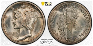 image for: 1916-D Mercury Dime. MS-65 (PCGS).