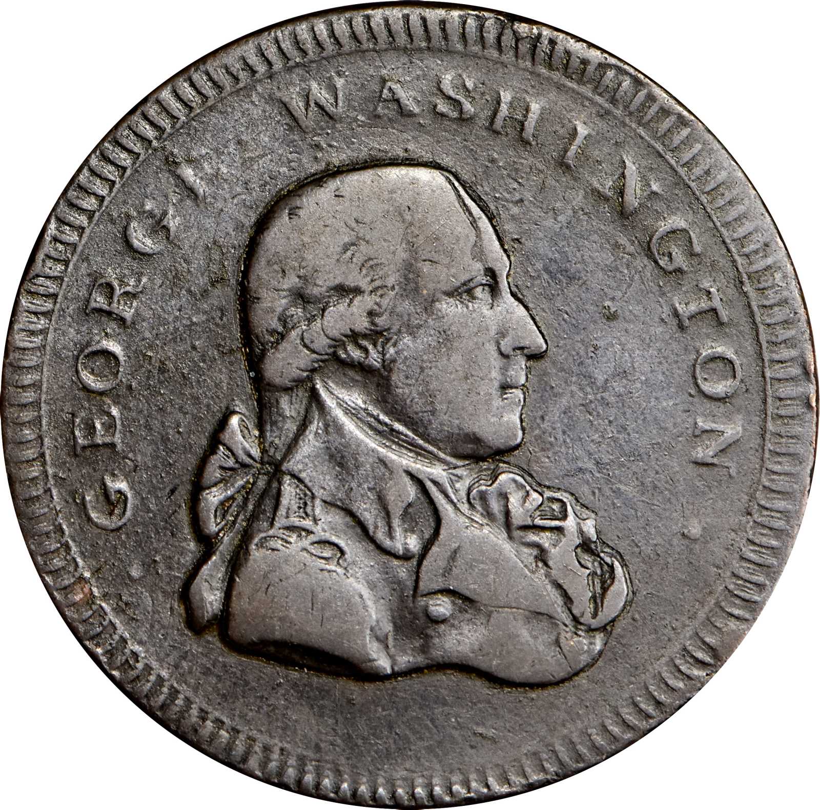 image for: 1795 Liberty and Security �Penny.� Musante GW-47, Baker-�32A,� Breen-1259. Copper. �Plain� edge. VF-30 (PCGS).