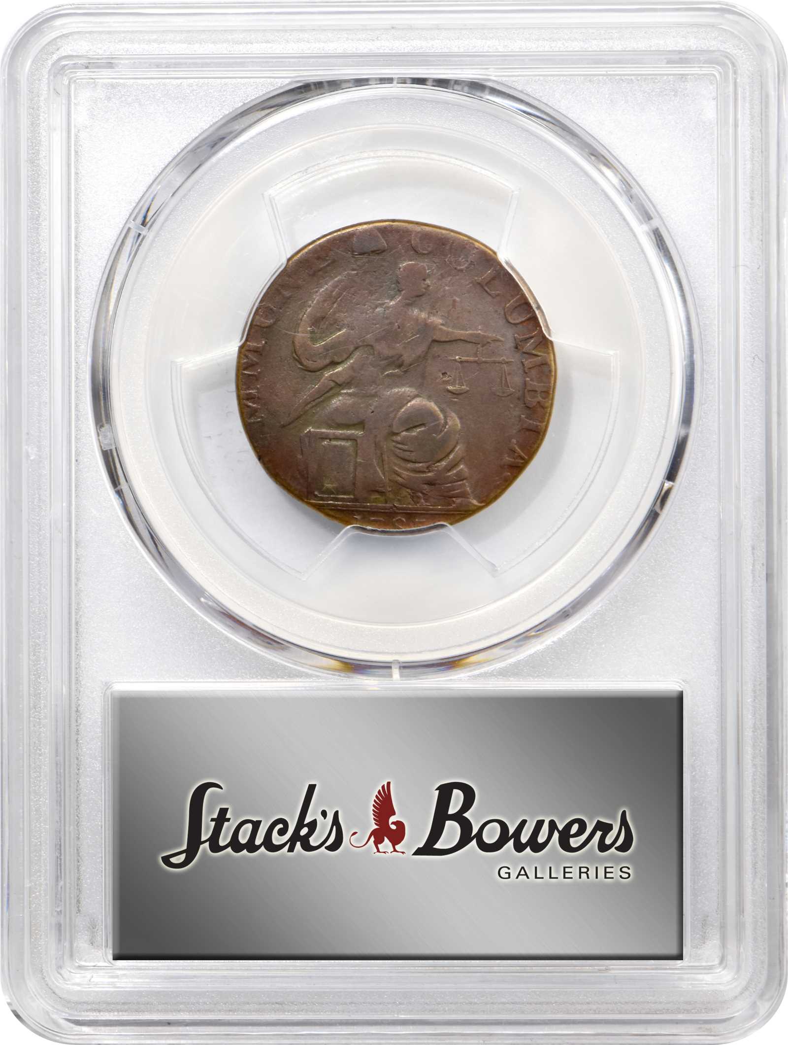 image for: 1785 Machin�s Mills CEORCIVS III REX / Immune Columbia Muling. Vlack 15-85NY, W-1995. Rarity-5+. Fine-15 (PCGS).