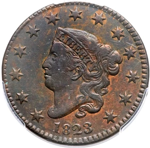 image for: 1823 1C N-2, R.2, VF35 PCGS....