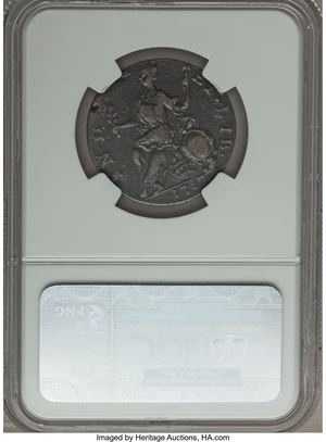 image for: 1787 COPPER Connecticut Copper, Mailed Bust Right, INDE ET LIB VF30 NGC. M. 1.3-L, W-2735, R.6. ...