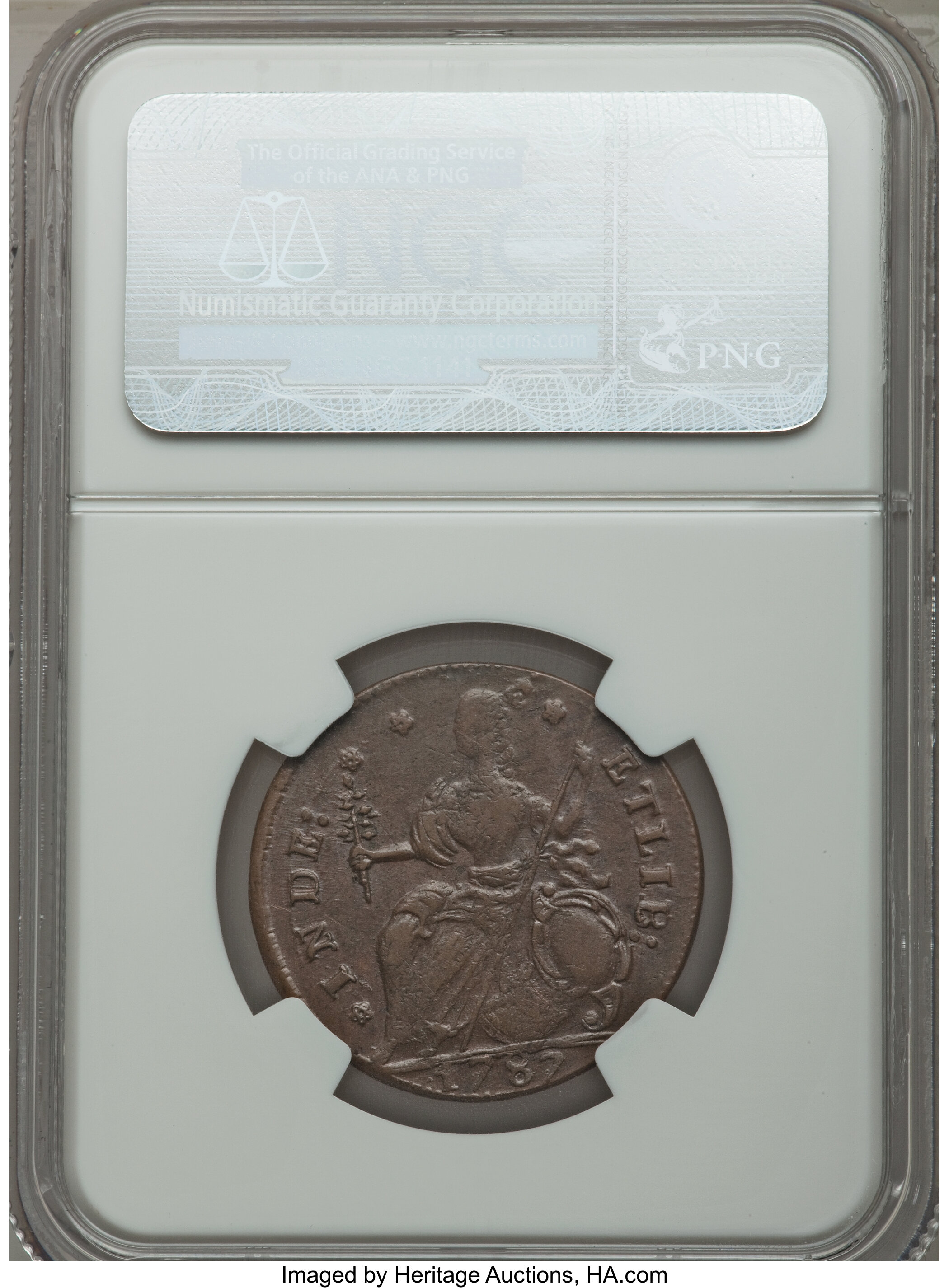 1787 Copper Connecticut, Draped Bust Left MS BN MS60 BN thumbnail 2