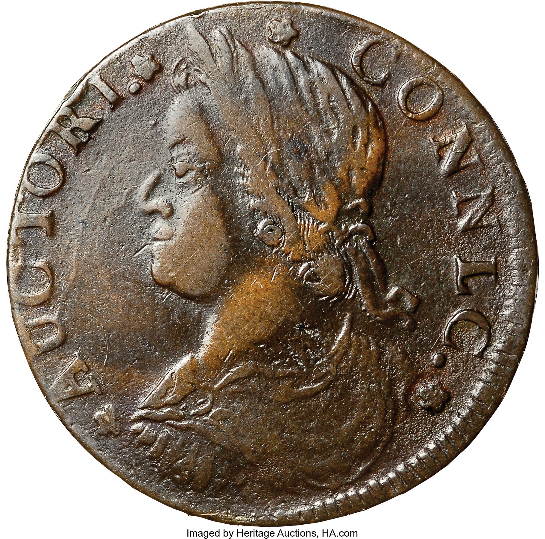 1788 Copper Connecticut, Draped Bust Left, CONNLC MS BN