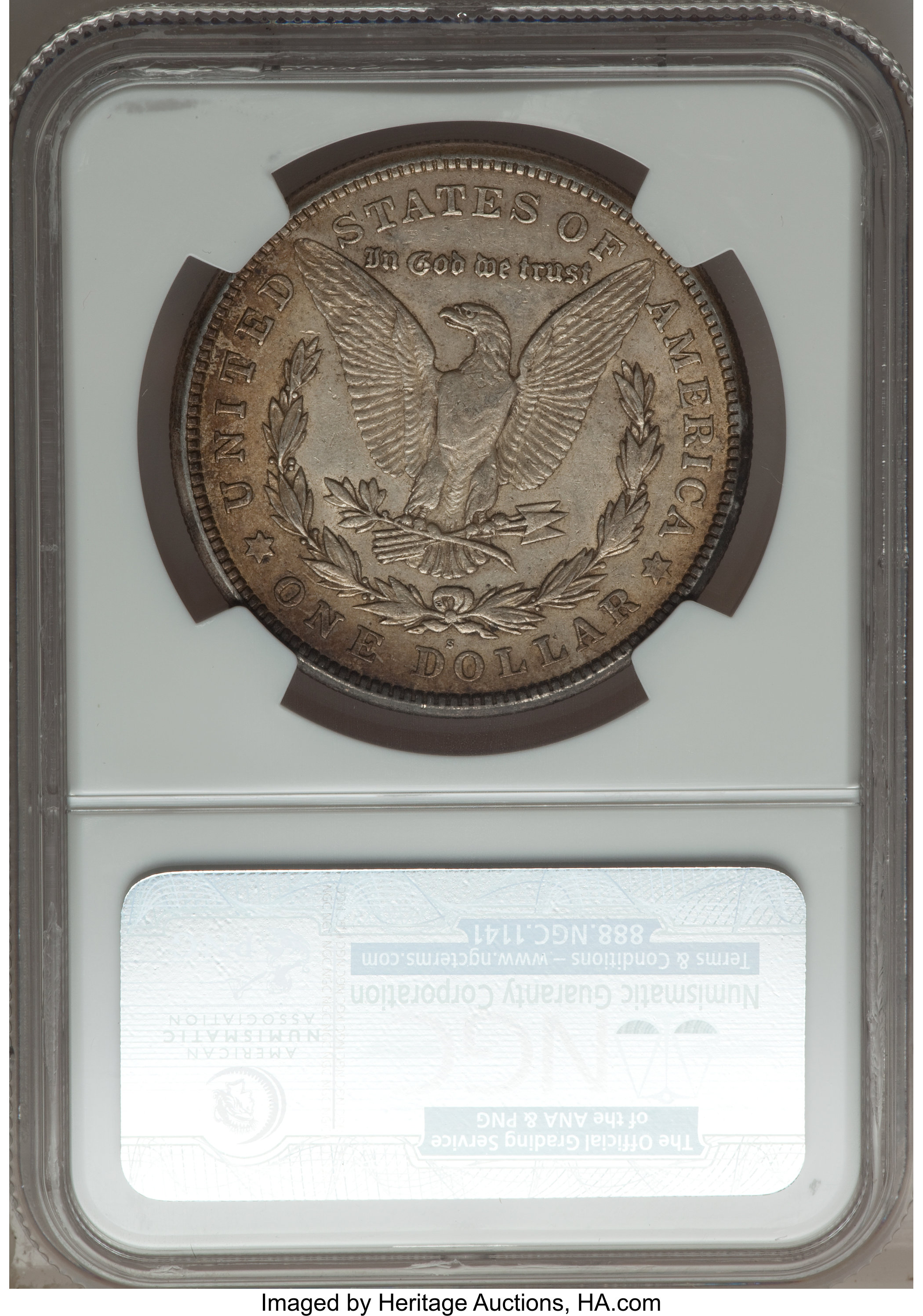 1921-S $1  Thorn Head, VAM-1B AU50 CAC thumbnail 4