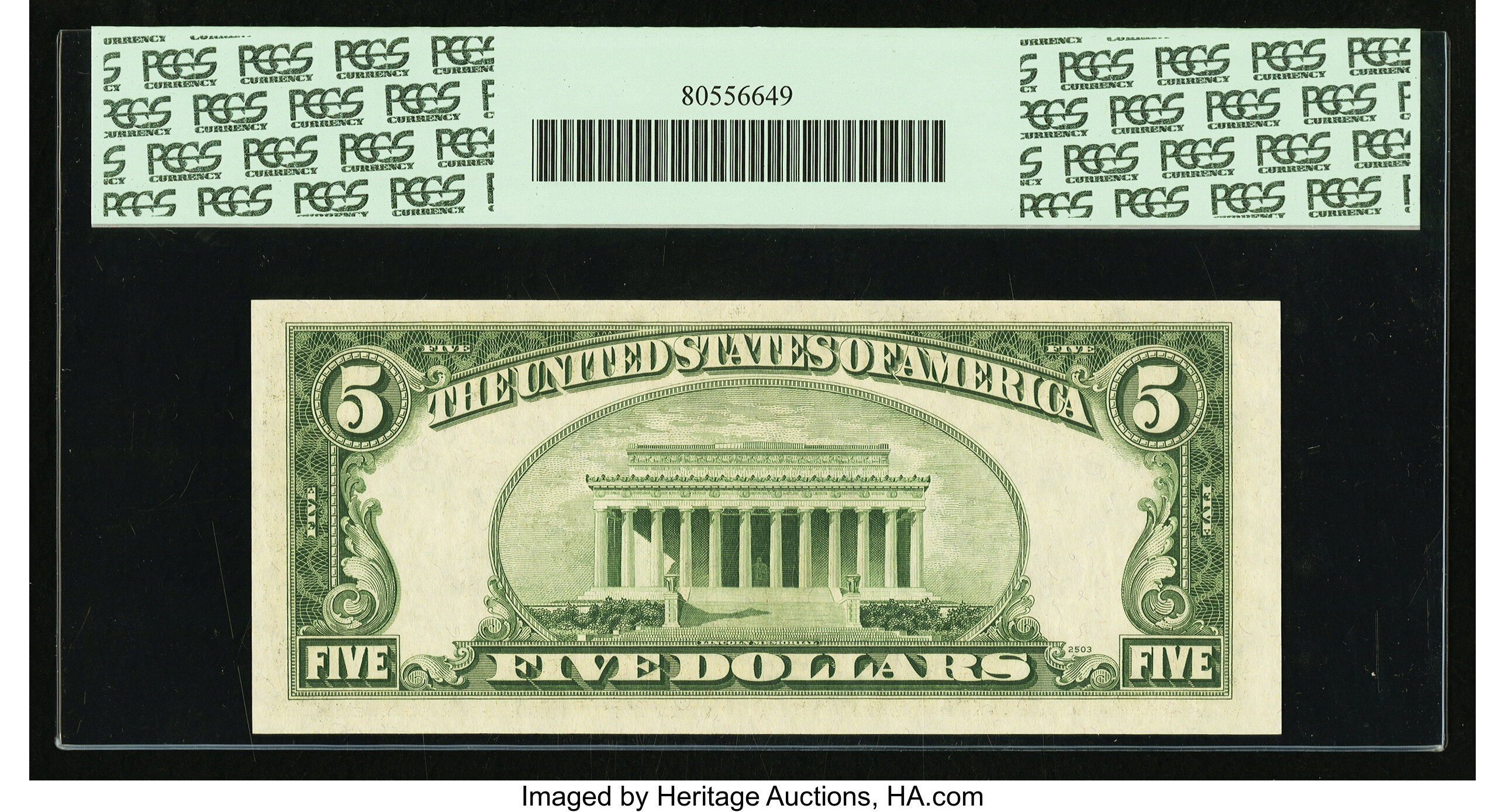 image for: Fr. 1965-H* $5 1950D Federal Reserve Note. PCGS Choice New 63PPQ....
