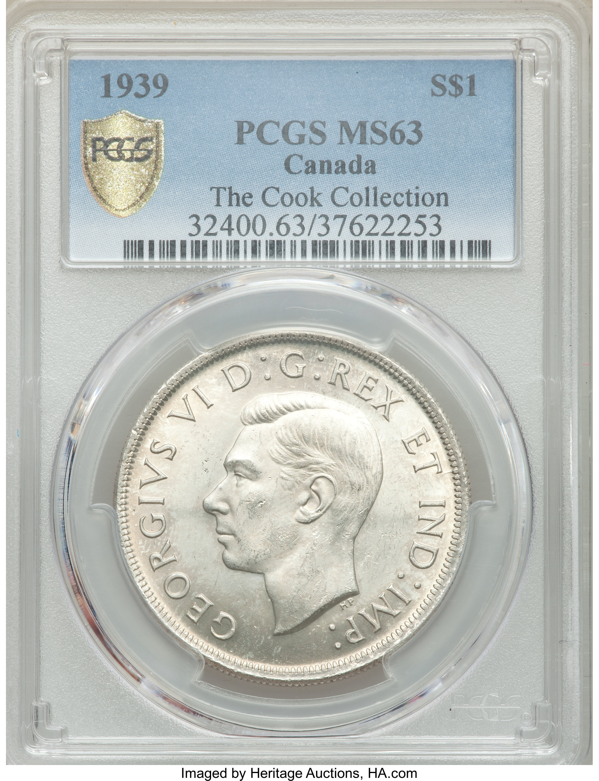 image for: George VI "Royal Visit" Dollar 1939 MS63 PCGS