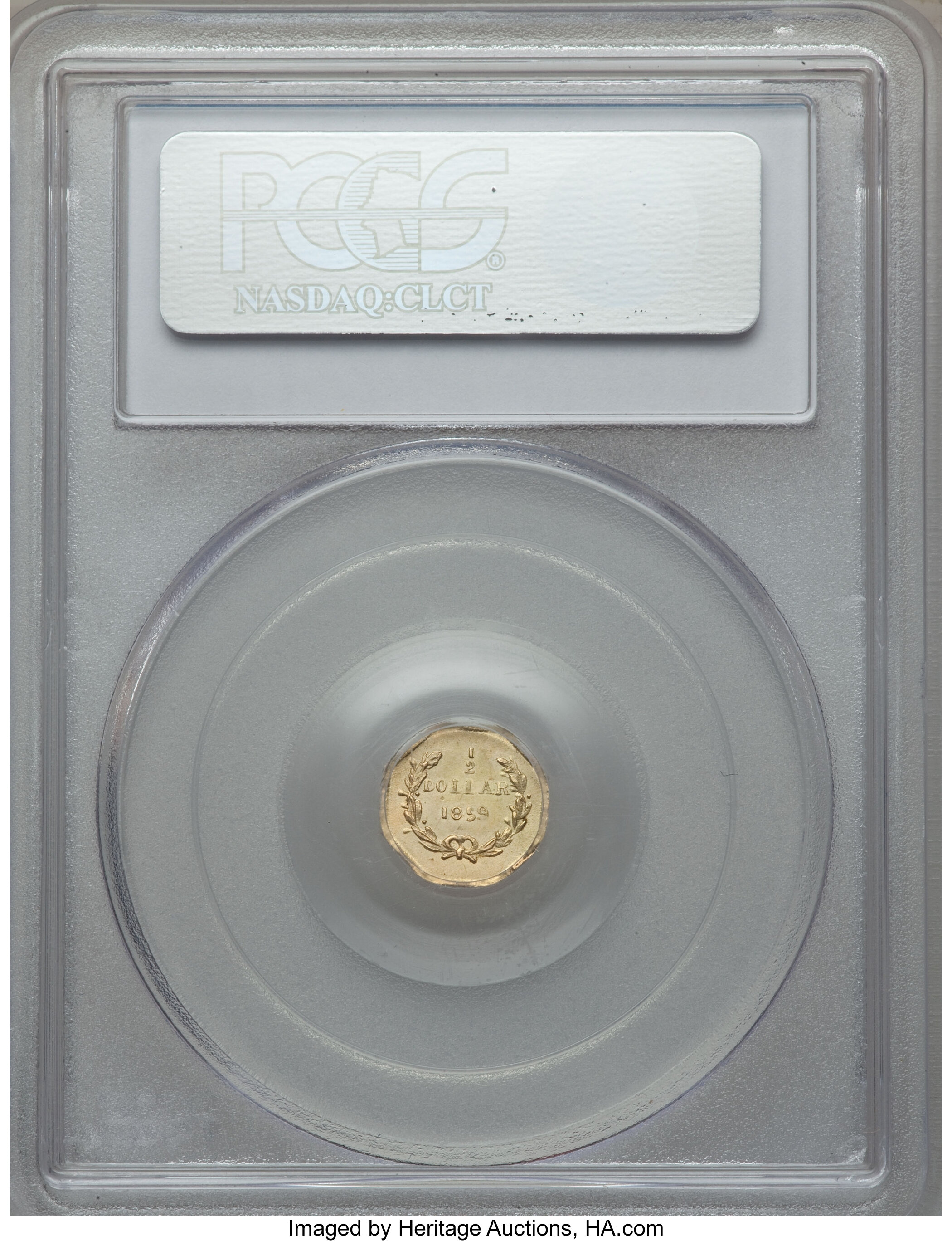 image for: 1859 50C Liberty Octagonal 50 Cents, BG-901, High R.6, MS63 PCGS. PCGS Population (2/6). NGC Census: (0/4).  ...