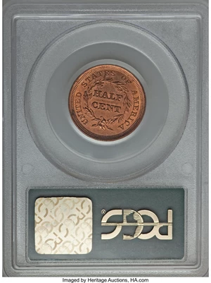 image for: 1856 1/2 C MS64 Red PCGS. C-1, B-2a, R.1....