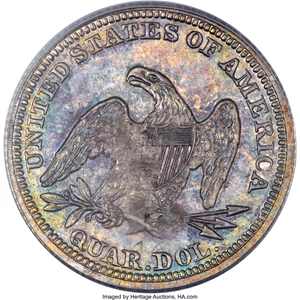image for: 1854 25C Arrows PR64 PCGS Secure. CAC....