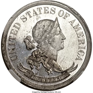 image for: 1869 50C Standard Silver Half Dollar, Judd-753, Pollock-836, High R.7, PR62 NGC. CAC....