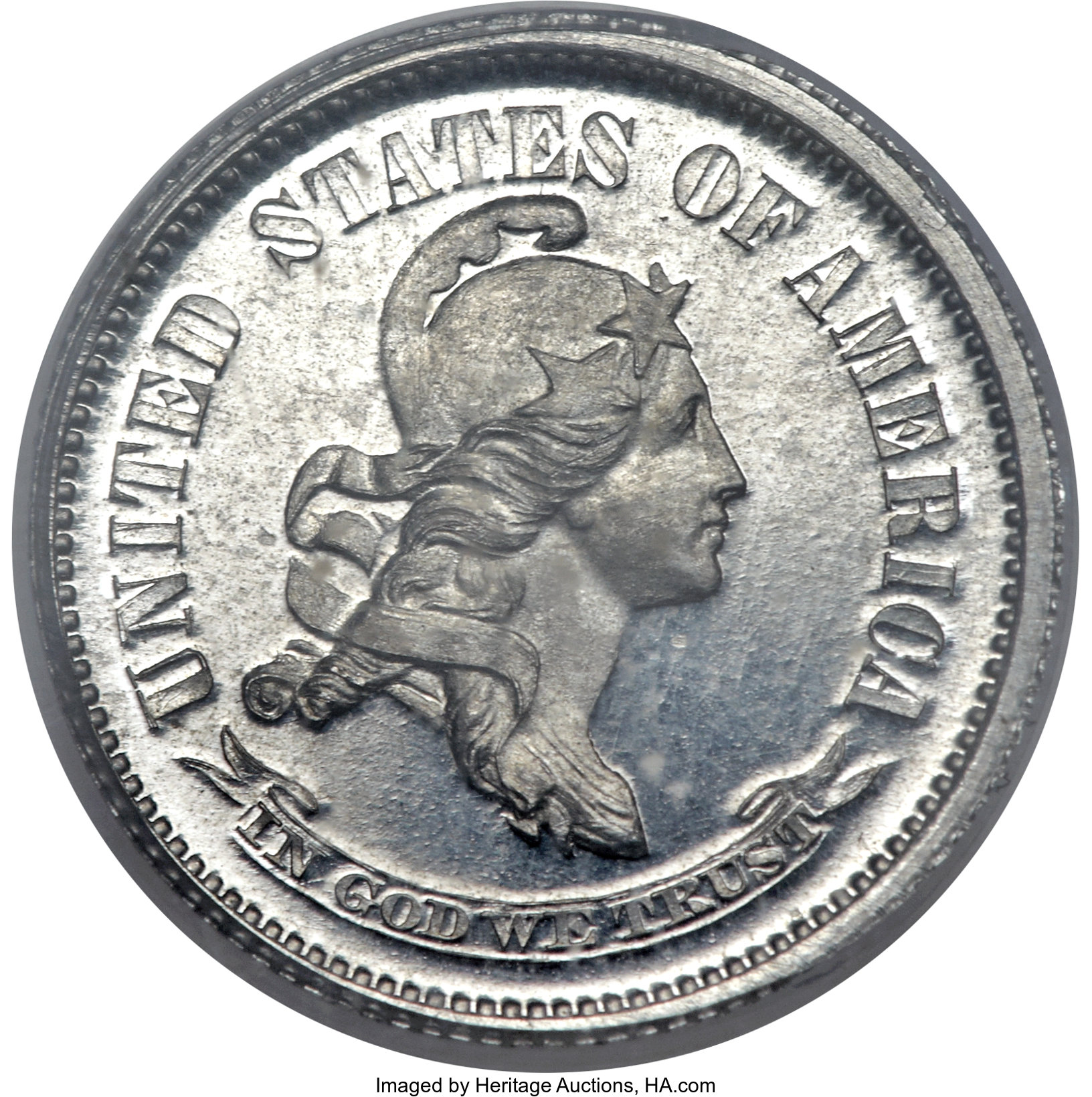 image for: 1870 10 Standard Silver Dime, Judd-859, Pollock-940, High R.7, PR66 Cameo PCGS. CAC....