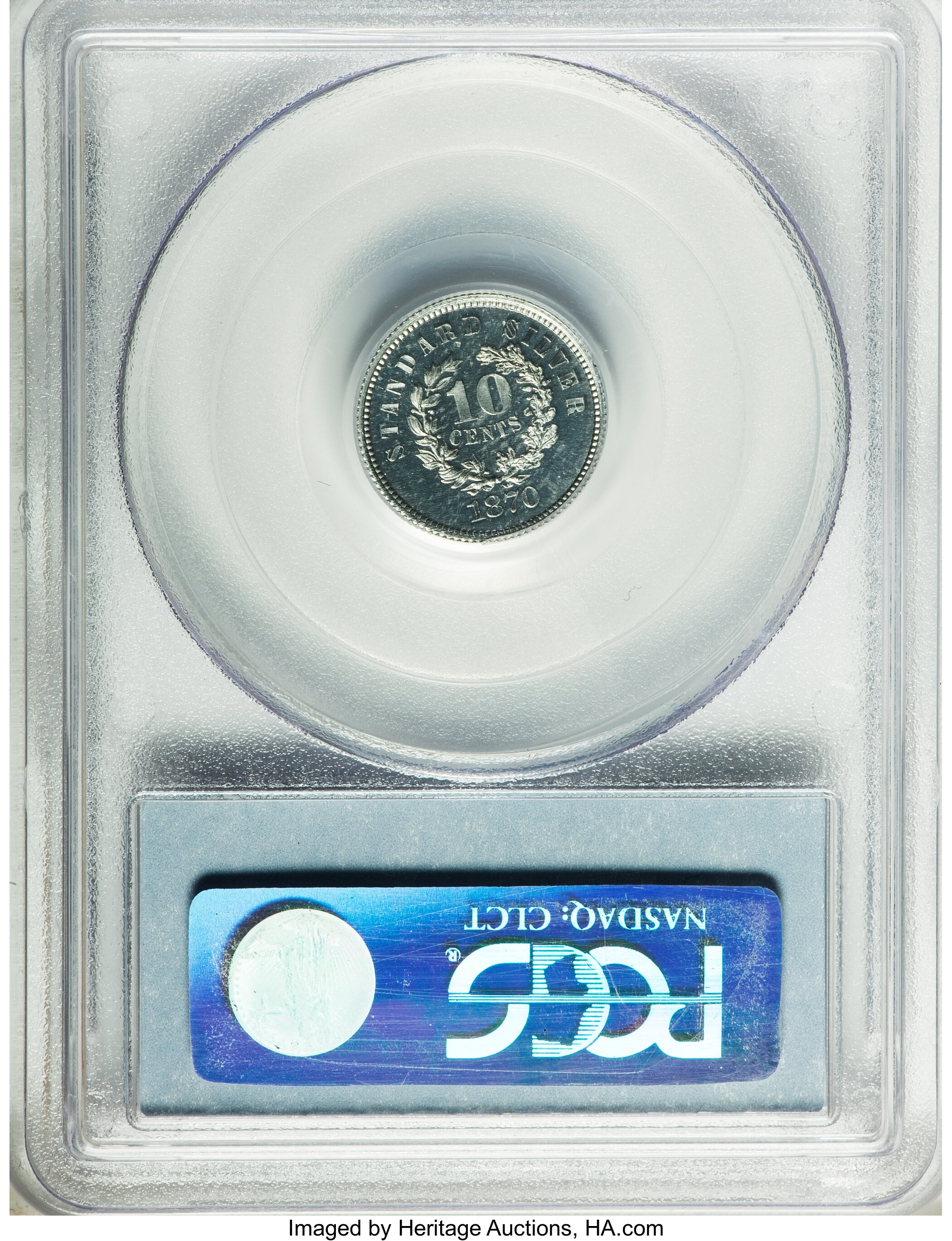 image for: 1870 10 Standard Silver Dime, Judd-859, Pollock-940, High R.7, PR66 Cameo PCGS. CAC....