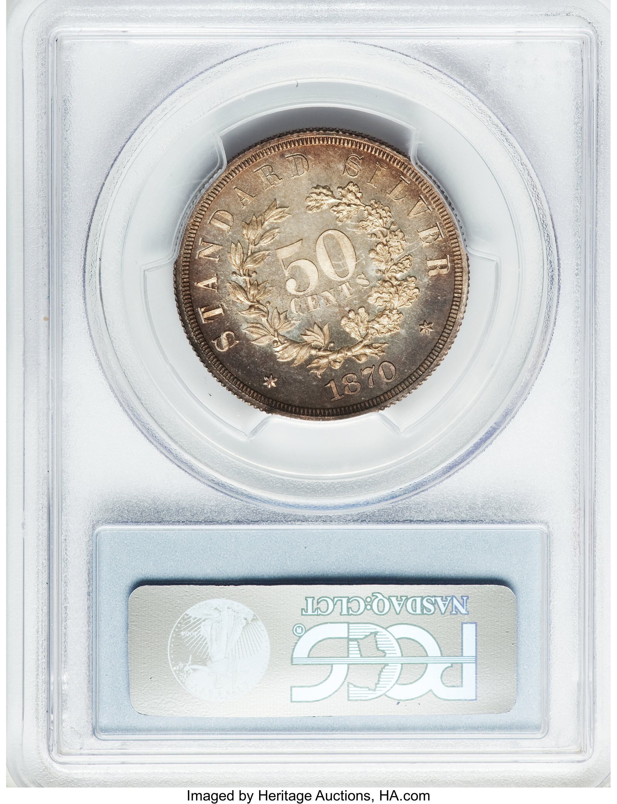 image for: 1870 50C Standard Silver Half Dollar, Judd-981, Pollock-1101, High R.6, PR64+ Cameo PCGS....