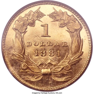 image for: 1881 G$1 PR64 Deep Cameo PCGS. CAC....