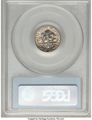 image for: 1982-D 10C MS67 Full Bands PCGS. PCGS Population (4/0). NGC Census: (0/0). Mintage: 542,713,600. ...