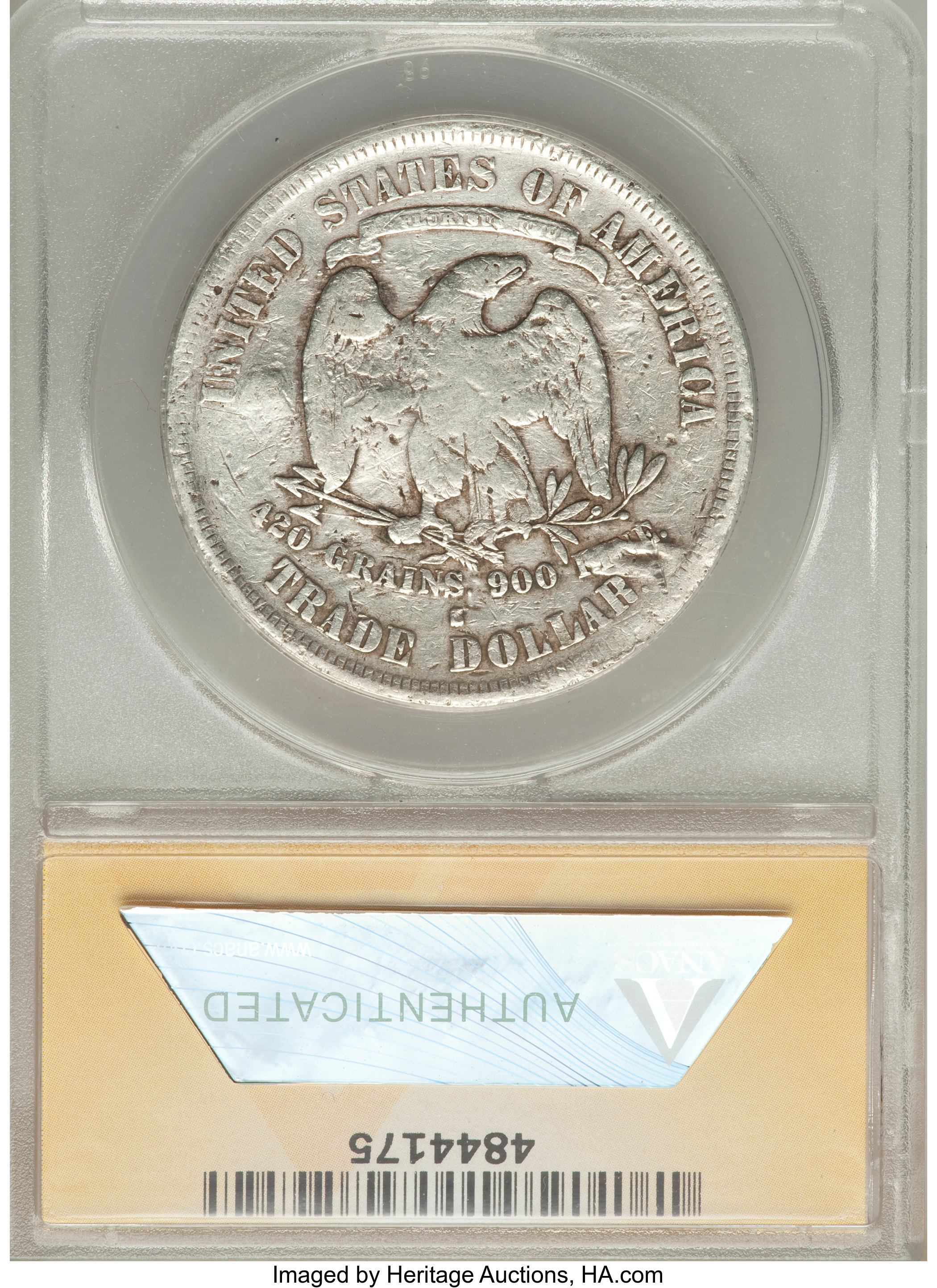 1877-S Trade$ Chopmarked F15 thumbnail 2