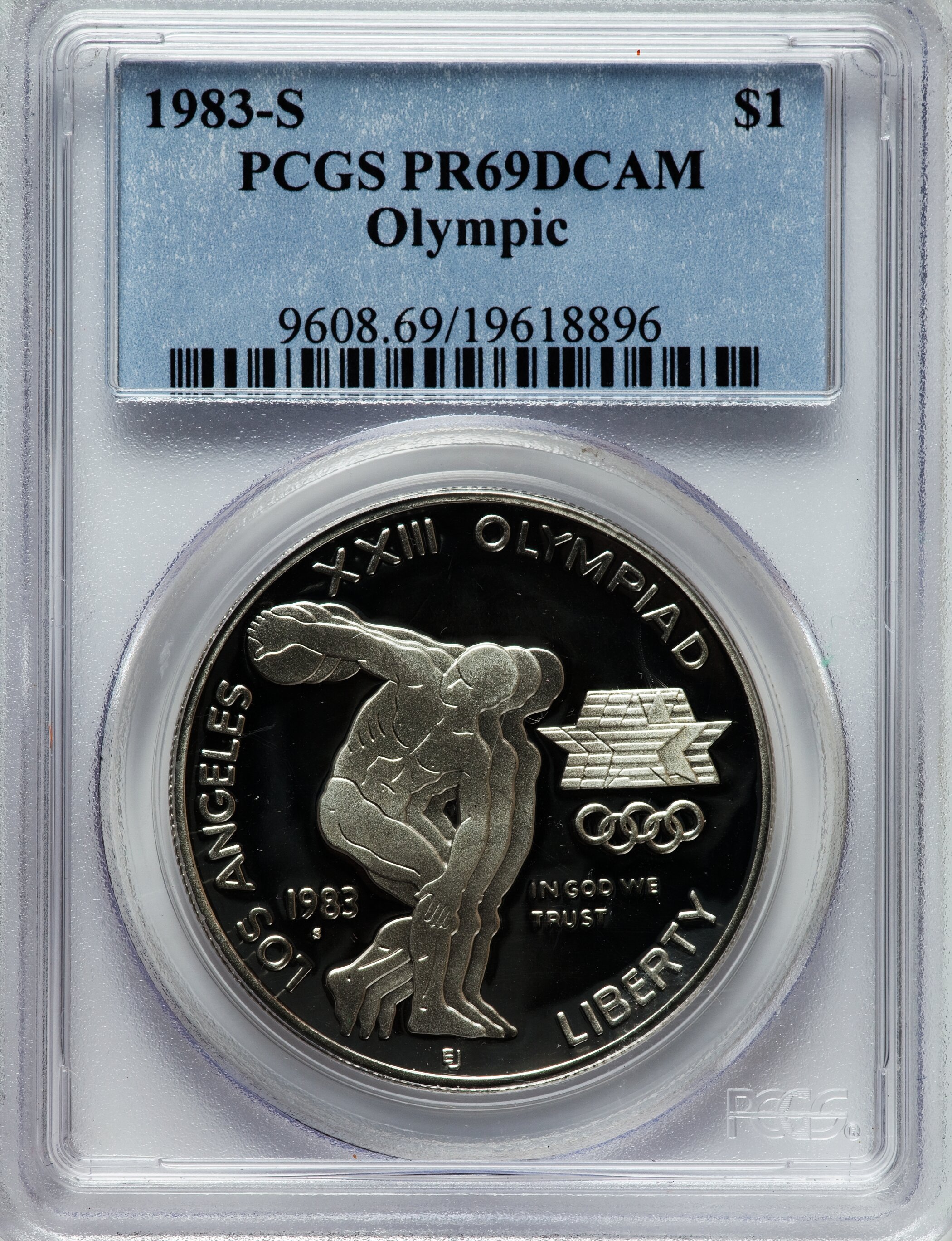 1983-S $1 Olympic Silver Dollar PR69 Deep Cameo PCGS. PCGS Population (3878/33). NGC Census: (4475/32). Mintage: 1,577,025....