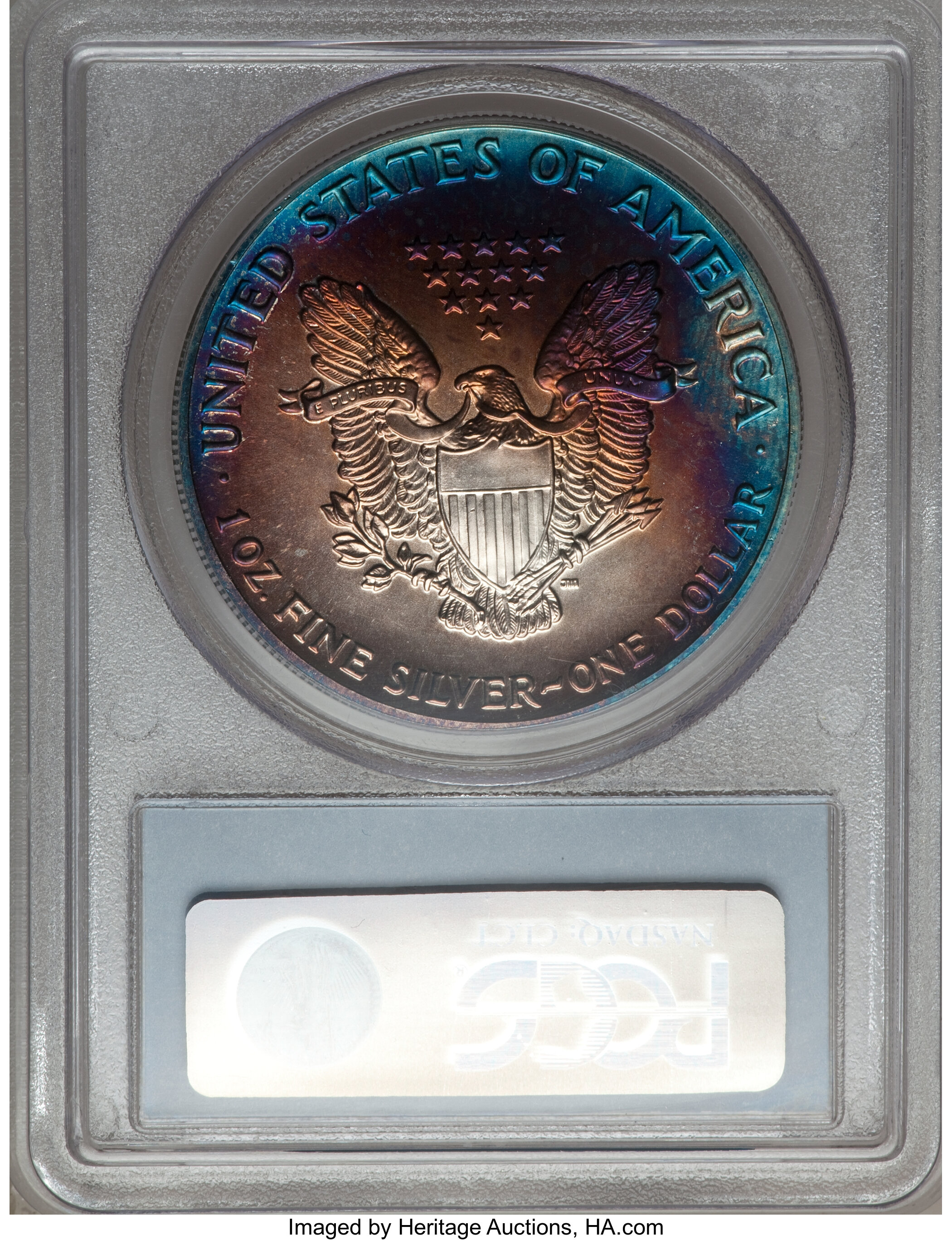 1992 $1  Silver Eagle MS63 CAC thumbnail 2