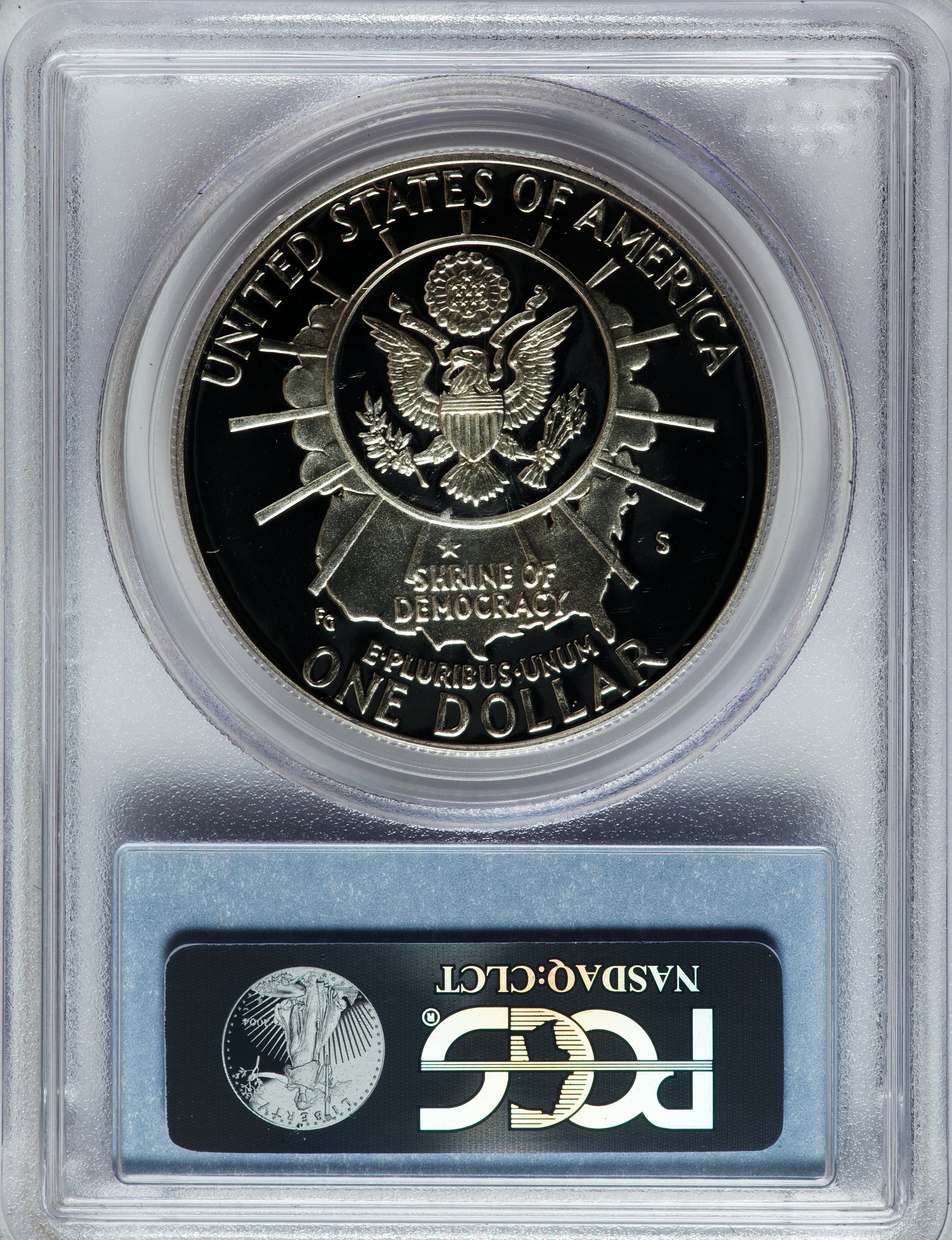 1991-S S$1 Mount Rushmore Golden Anniversary PR DCAM OGP thumbnail 23